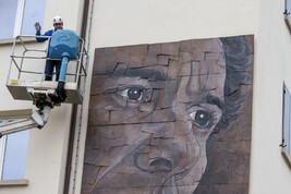 El mural inaugurado para recordar a Senna