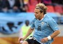 L'attaccante dell'Uruguay Diego Forlan, giudicato miglior giocatore dei Mondiali