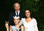 Claudia Andreatti, 19 anni,eletta ieri sera Miss Italia 2006, con Enzo e Patrizia Mirigliani