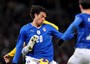 10 febbraio 2009, amichevole Italia-Brasile a Londra: Luca Toni in azione
