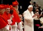 Benedict XVI at a ceremony in St Peter's to install 19 new cardinals