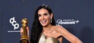 L'attrice Demi Moore alla cerimonia di premiazione dei Golden Globes