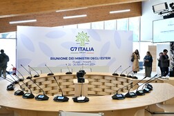 Cumbre de G7 de ministros arranca en Fiuggi