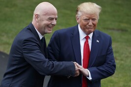 Infantino felicitó a Trump por su triunfo en las elecciones presidenciales estadounidenses