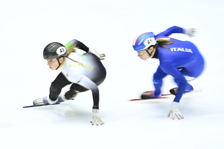 Italiana Chiara Betti no Campeonato Europeu de Patinação de Velocidade