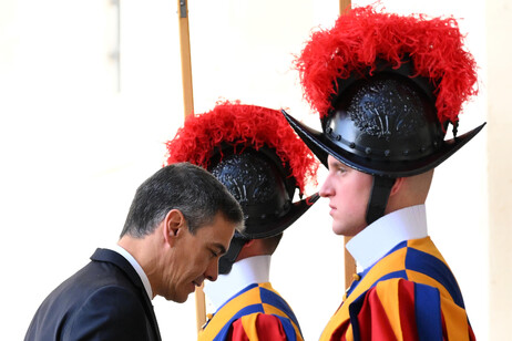 O primeiro-ministro da Espanha, Pedro Sánchez, durante visita ao Vaticano