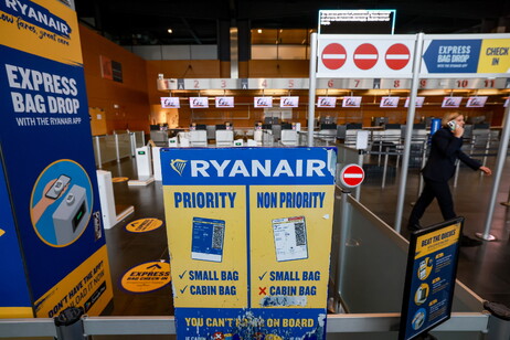 Il desk di Ryanair in aeeroporto