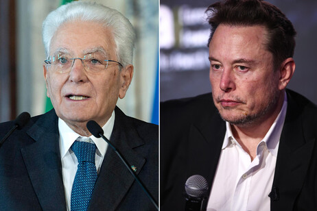 Sergio Mattarella y Elon Musk, en un foto-montaje