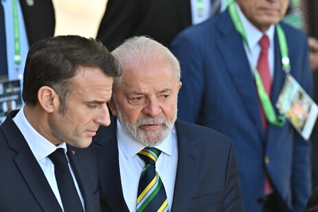 Lula e Macron durante cúpula do G20 no Rio de Janeiro