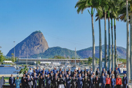 'Foto de família' de líderes do G20 diante do Pão de Açúcar