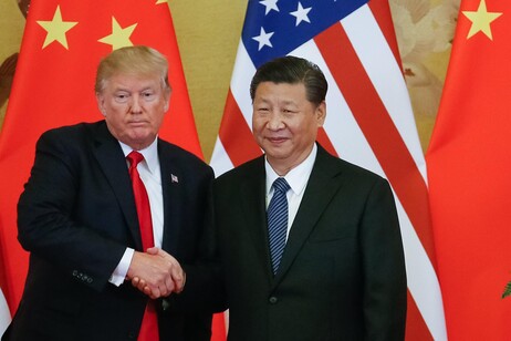 Trump e Xi durante encontro em novembro de 2017, em Pequim