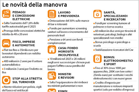 L'infografica sulla manovra