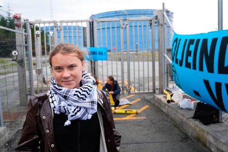 Greta Thunberg protesta na Noruega no final de agosto