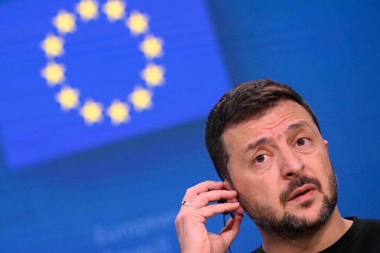 Volodimir Zelensky con énfasis ante la UE y la OTAN