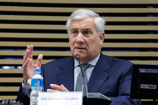 El canciller Antonio Tajani durante su visita a San Pablo