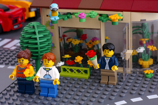 Lego street with flowers shop