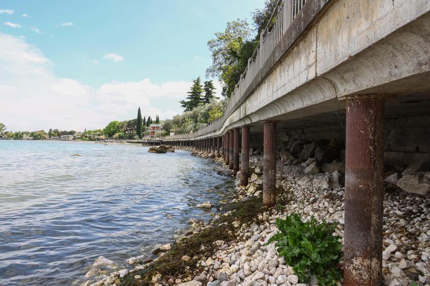 El Lago Garda, con el nivel más bajo de agua en años