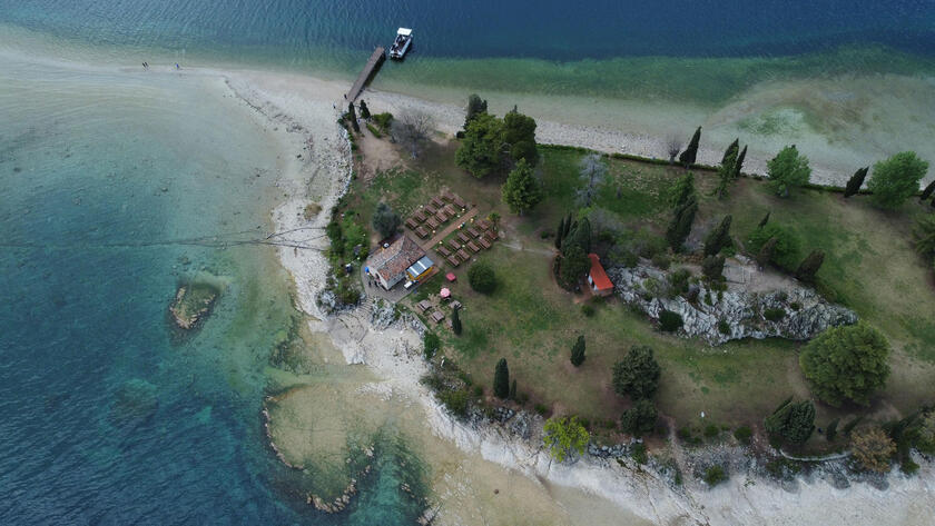 El Lago Garda, con el nivel más bajo de agua en años