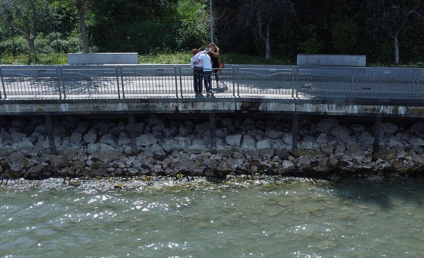 El Lago Garda, con el nivel más bajo de agua en años