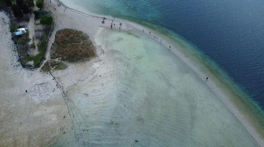 El Lago Garda, con el nivel más bajo de agua en años