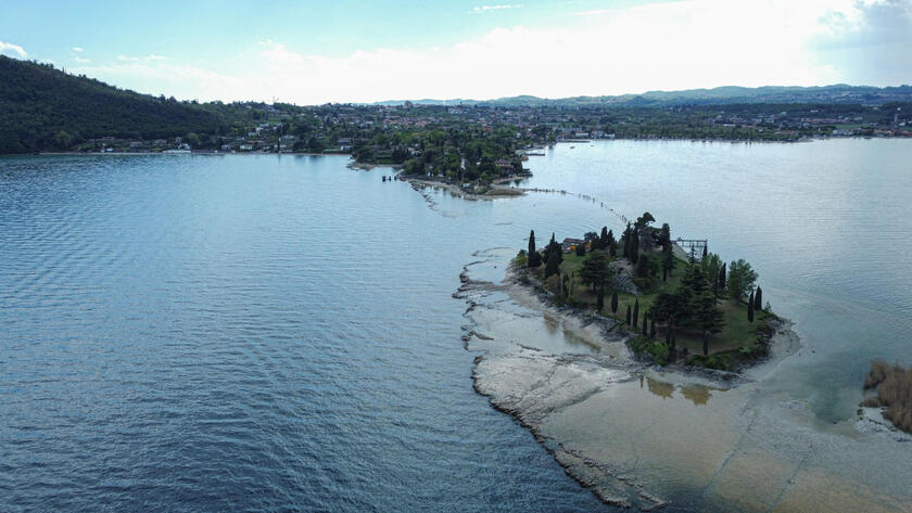 El Lago Garda, con el nivel más bajo de agua en años