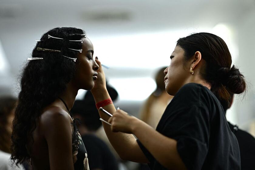 A Milano la  'paradise collection ' antidepressiva di Cavalli © ANSA/AFP