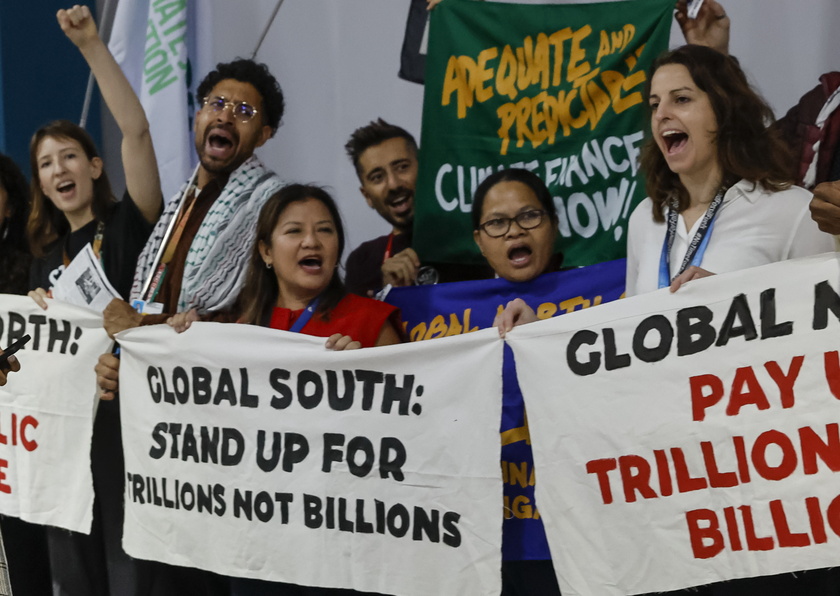 Protest on the sidelines of the UN Climate Change Conference COP29