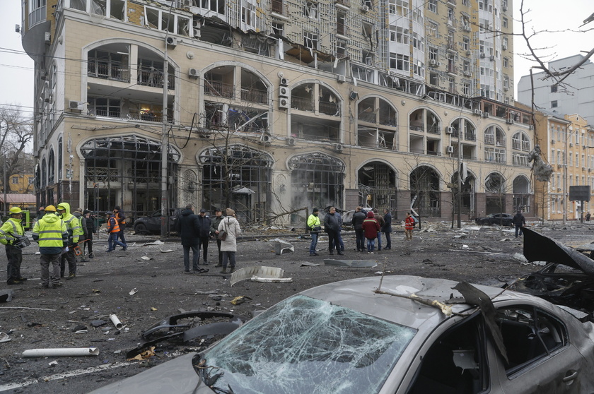 Russian missile strike hits Ukraine's capital Kyiv