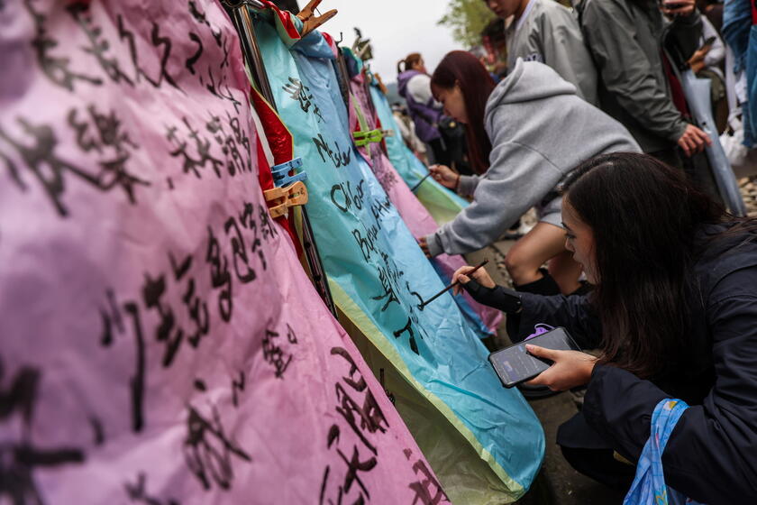 Pingxi Sky Lantern Festival in Taiwan © ANSA/EPA