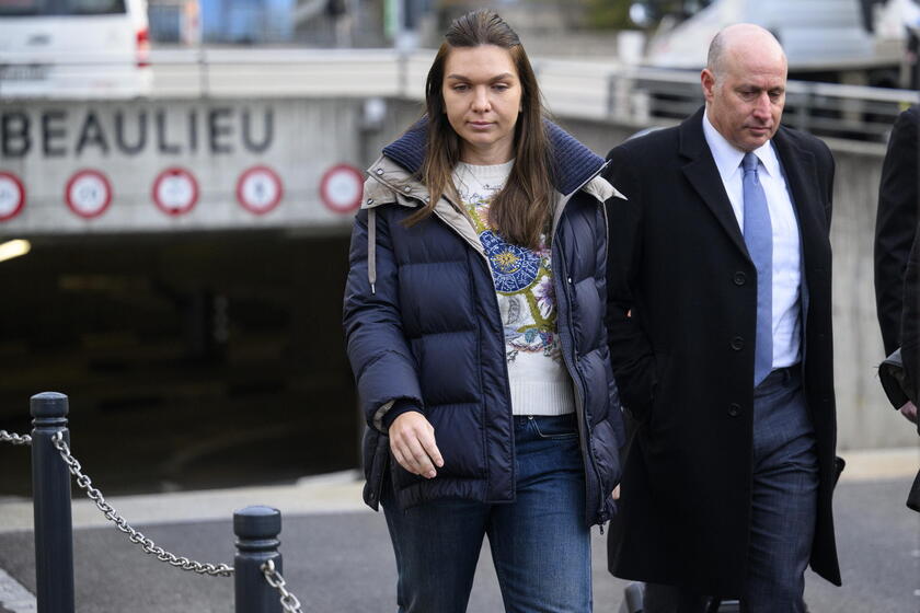 Former WTA number 1 tennis player Simona Halep arrives for arbitration hearing