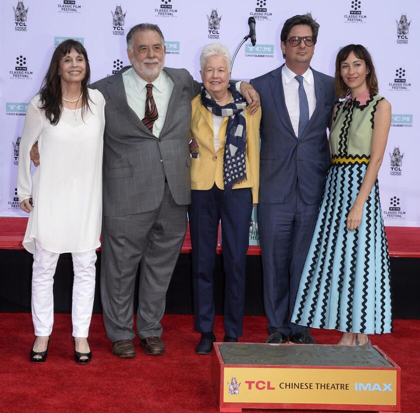 US director Francis Ford Coppola is honored with his hands and footprints in cement at the TCL Chinese Theatre - RIPRODUZIONE RISERVATA