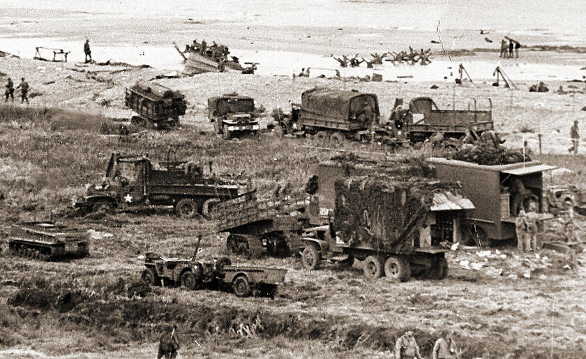 Todos los vehículos desplegados en Normandía el Día D