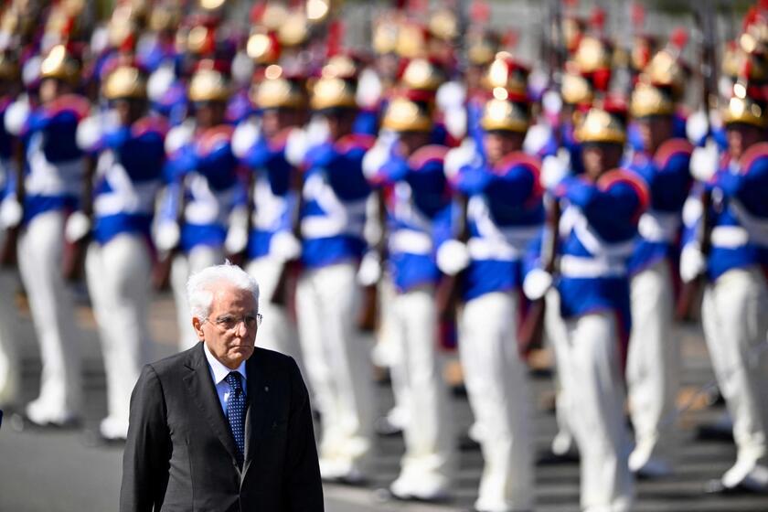 Presidente da Itália é recebido por Lula no Palácio do Planalto, em Brasília