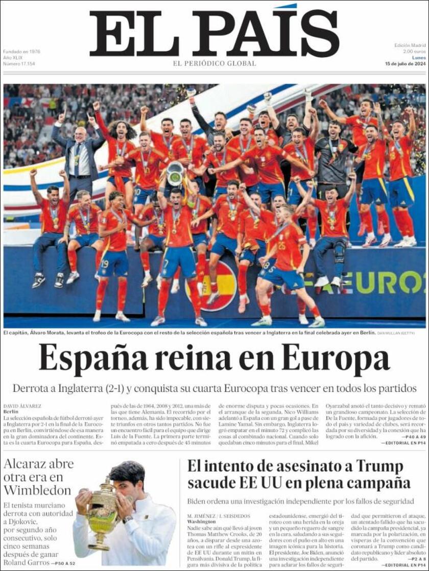 Finale EURO 2024: la rassegna stampa dei giornali spagnoli