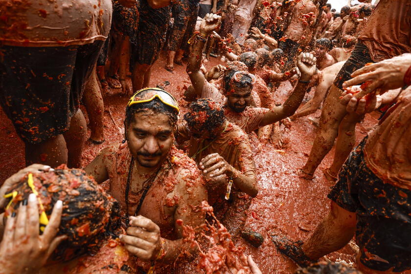 Tradicional festa 'Tomatina' ocorre em Buñol