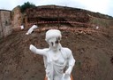 Crollo del muro di contenimento nella Domus del Moralista a Pompei il 30 novembre