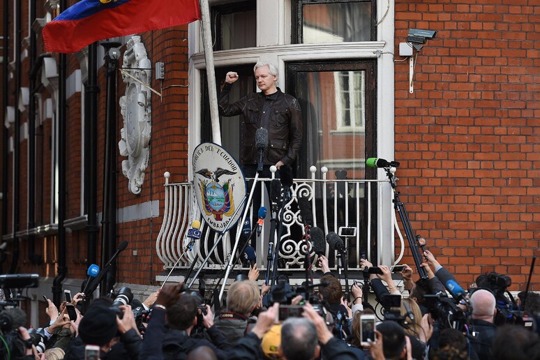 Assange en 2017, cuando estaba refugiado en la embajada de Ecuador en Londres. - TODOS LOS DERECHOS RESERVADOS