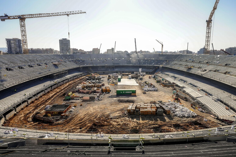 Imagen de las obras en el estadio Camp Nou - TODOS LOS DERECHOS RESERVADOS