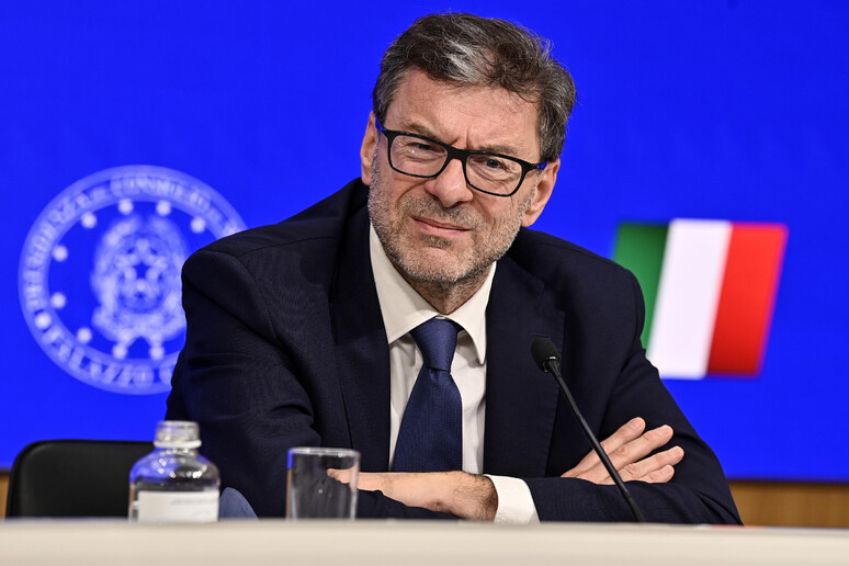 Il ministro dell 'Economia e delle Finanze, Giancarlo Giorgetti - RIPRODUZIONE RISERVATA