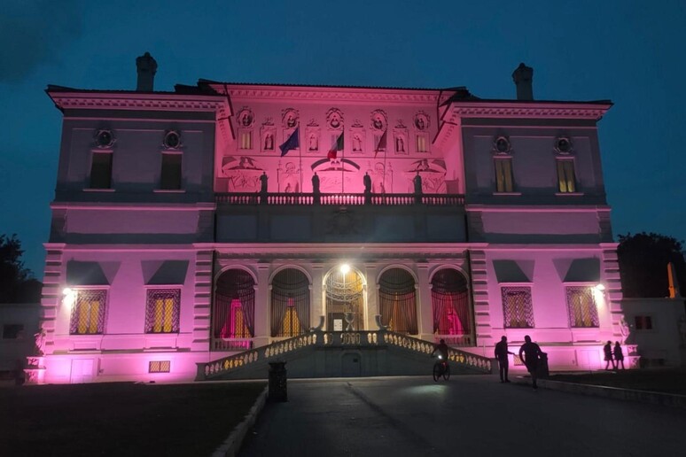 Visitas y nocturnas e iluminación rosa por el cáncer de mama. - TODOS LOS DERECHOS RESERVADOS