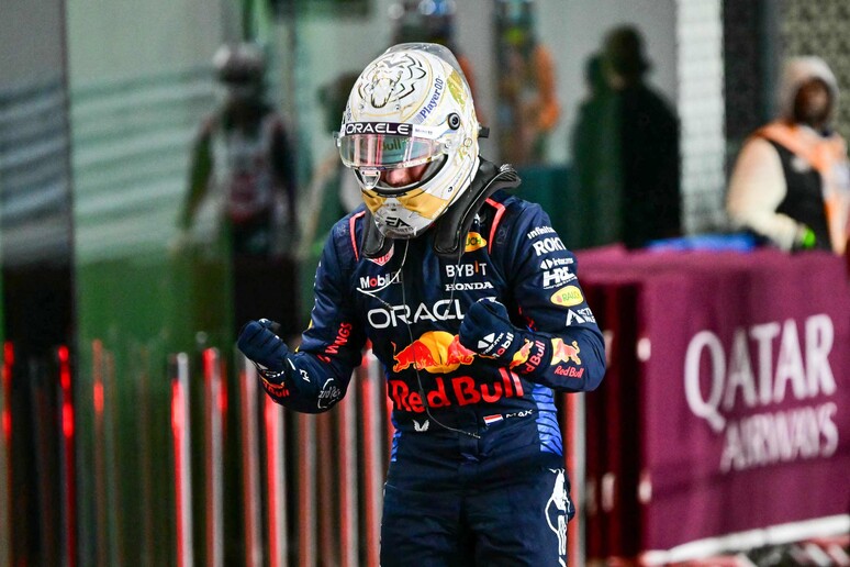 Verstappen celebra la pole en Qatar © ANSA/AFP