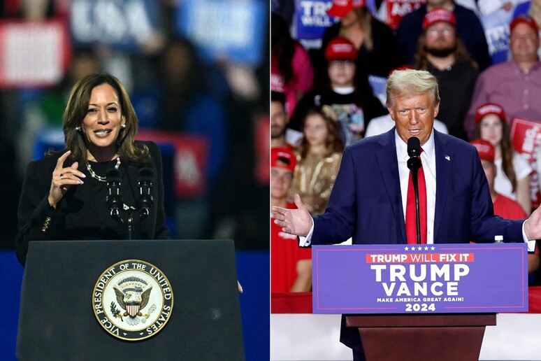 Kamala Harris e Donald Trump disputam Casa Branca em 2024 © ANSA/AFP