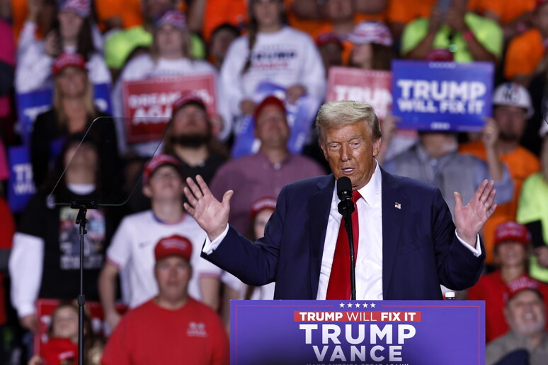 Donald Trump durante comício em Grand Rapids, no Michigan © ANSA/EPA