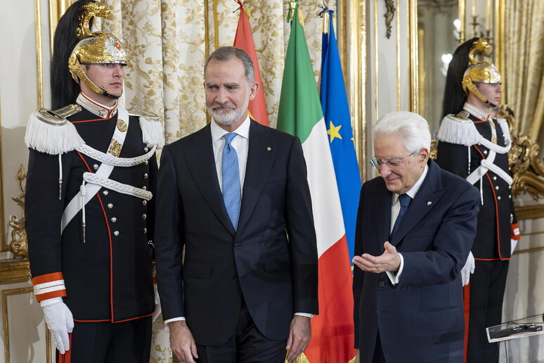 Felipe VI de España, junto a Sergio Mattarella. La realeza española en Roma © ANSA/EPA