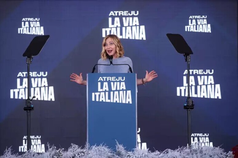 La premier italiana Giorgia Meloni en la convención Atreju (ANSA) - TODOS LOS DERECHOS RESERVADOS