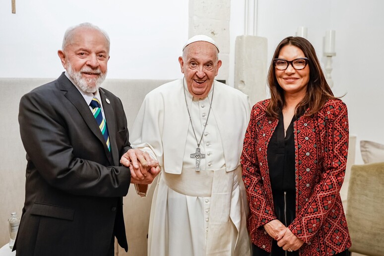 Presidente Lula, papa Francisco e Janja da Silva (Foto: Ricardo Stuckert/PR) - TODOS OS DIREITOS RESERVADOS