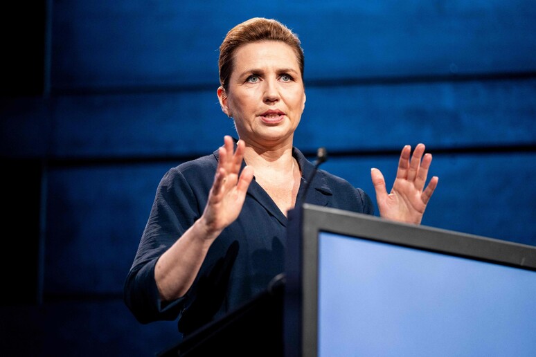 La primera ministra danesa, Mette Fredriksen. © ANSA/AFP