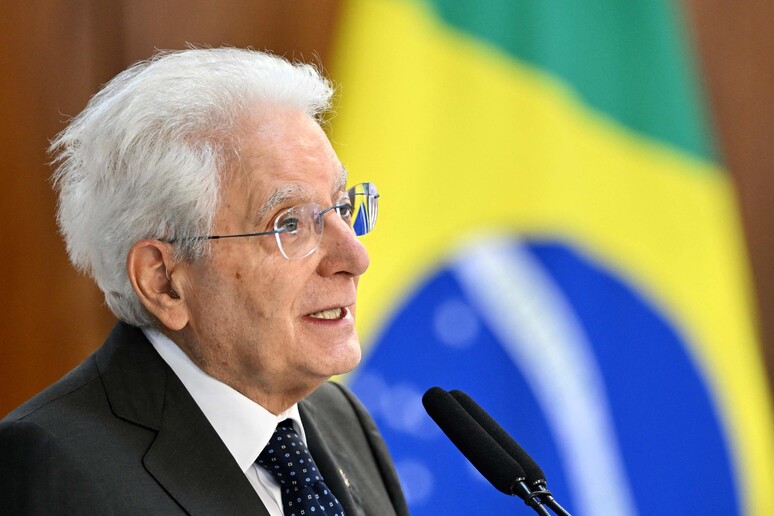 Presença de Mattarella renova mensagem de solidariedade e amizade da Itália em relação ao Brasil © ANSA/AFP