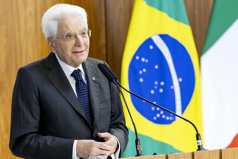 Sergio Mattarella em visita ao Brasil © ANSA/EPA