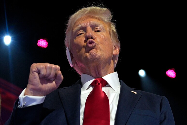 Donald Trump durante Convenção Nacional Republicana, em Milwaukee © ANSA/AFP